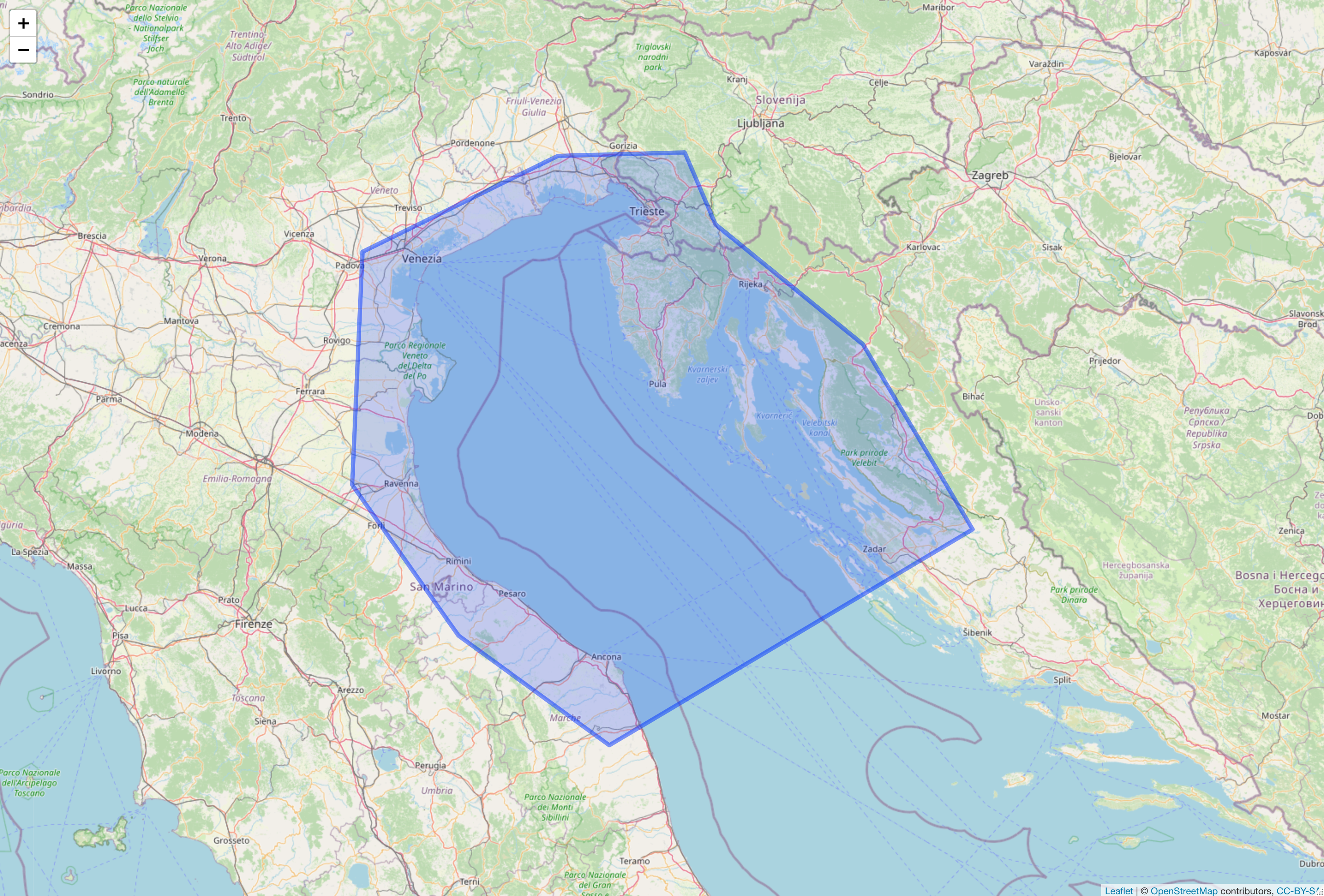 Map of "LTER Northern Adriatic Sea (Italy)
